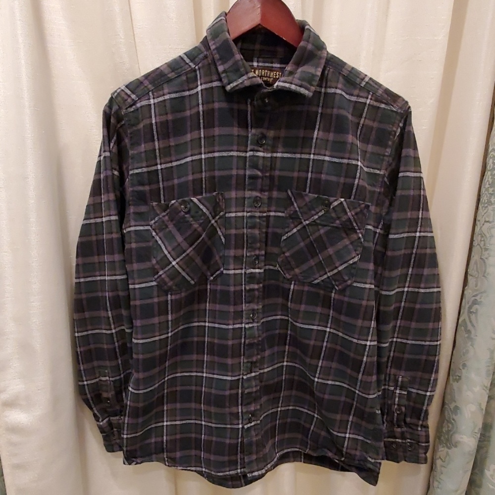 Green Plaid Flannel Shirt